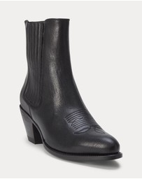 Polo Ralph Lauren - Leather Chelsea Western Boots - Women's