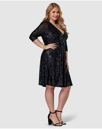 Pink Dusk by Curve Project - Are You Jelly Sequin Dress