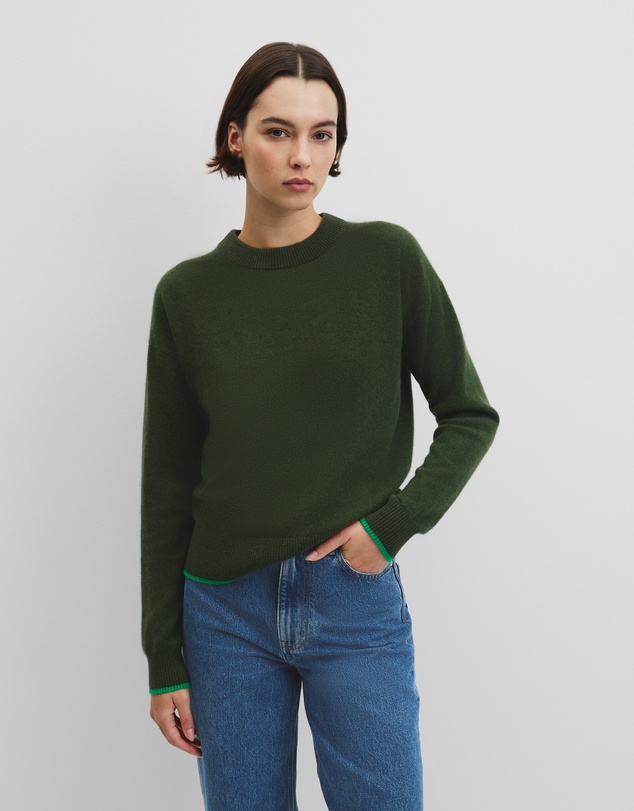 Country Road - Tipped Crew Neck Knit