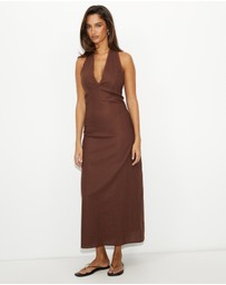 Dazie - Nora Linen Blend Midi Dress