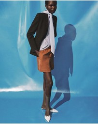 M.N.G - Textured Shorts With Contrasting Trim