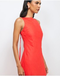 AERE - Jaida Bias Linen Slip Dress
