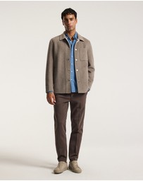 Calibre - Double Faced Wool Shirt Jacket Sepia