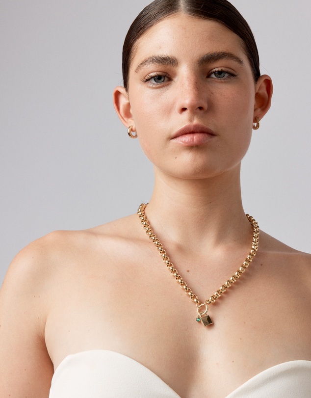Michael Hill - Twisted Circle Pendant Connector in 10k Yellow Gold