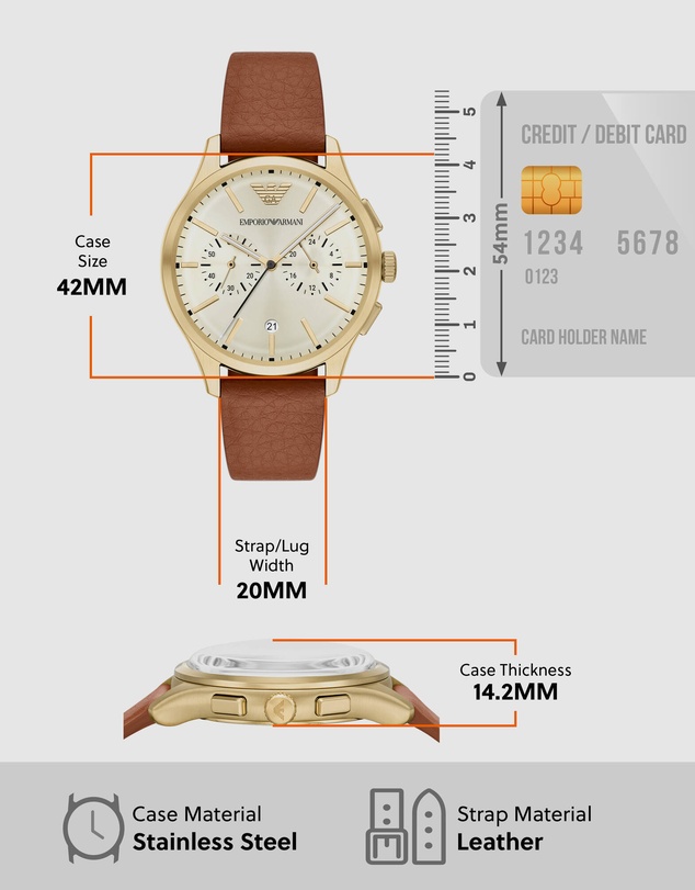 Emporio Armani - Brown Chronograph Watch