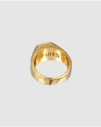 Haze & Glory - ICONIC EXCLUSIVE - Ring Signet Firestarter in 925 Sterling Silver Gold Plated