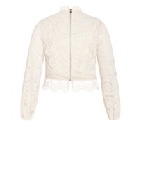 City Chic - Plus size Lucielle Long Sleeve Top - porcelain