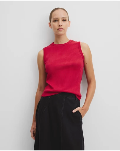 Country Road - Australian Cotton Blend Fitted Rib Tank
