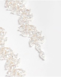 Lovisa - Silver Plated Cubic Zirconia Dainty Vine Drop Earrings
