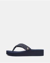 Tommy Hilfiger - Riri TH Wedge Cornrow Beach Sandals - Women's