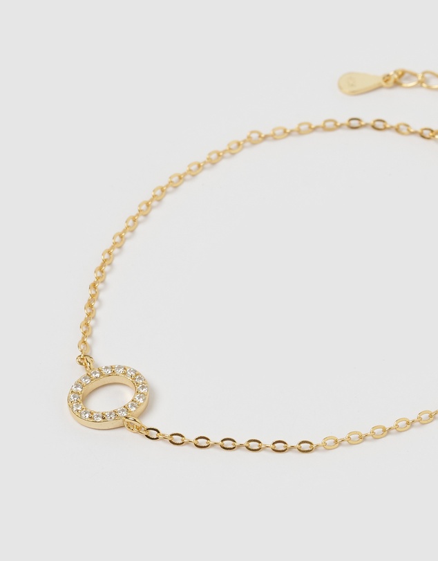 Izoa - Crystal Letter O Bracelet