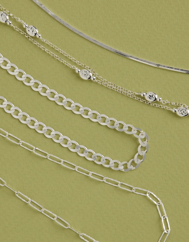 Najo - Marchioness Silver Chain Necklace (45cm+ext)