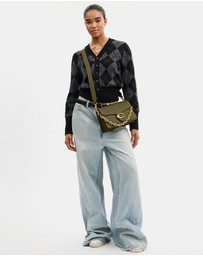 Coach - Soft Grain Leather Chain Tabby Shoulder Bag With Chain