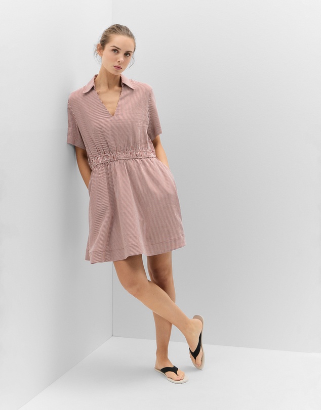 UNISON - Collared V Neck Dress