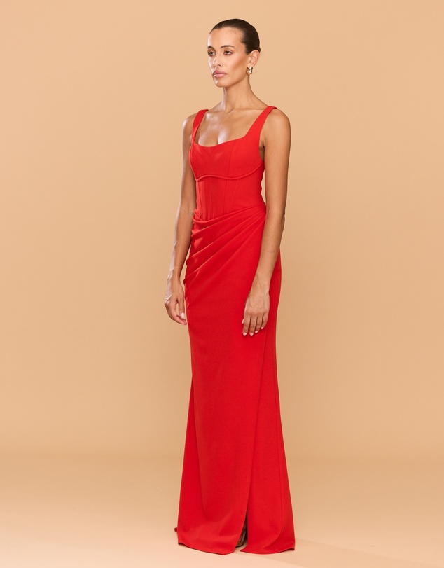 CATHERINE FERRARO - Elena Square Neck Gown