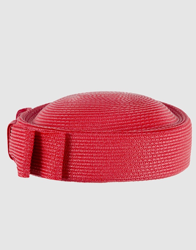 Max Alexander - Red Braid Pillbox Hat
