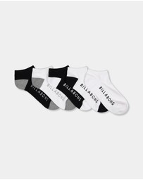 Billabong - Womens Pacific 5 Pack Ankle Socks