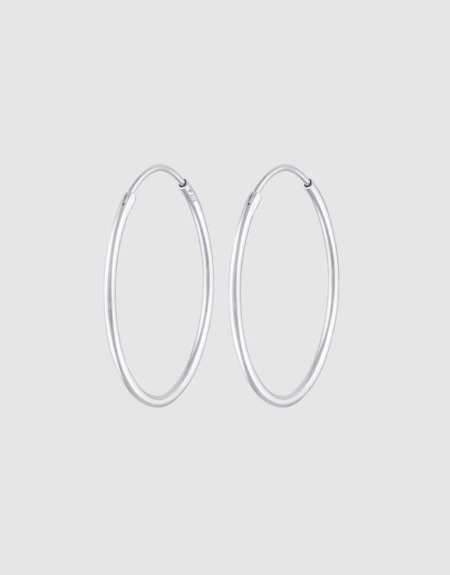Elli Jewelry - Minimalist Hoop Earrings in 925 Silver