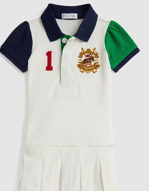 Polo Ralph Lauren - Color-Blocked Mesh Polo Dress & Bloomer - Babies