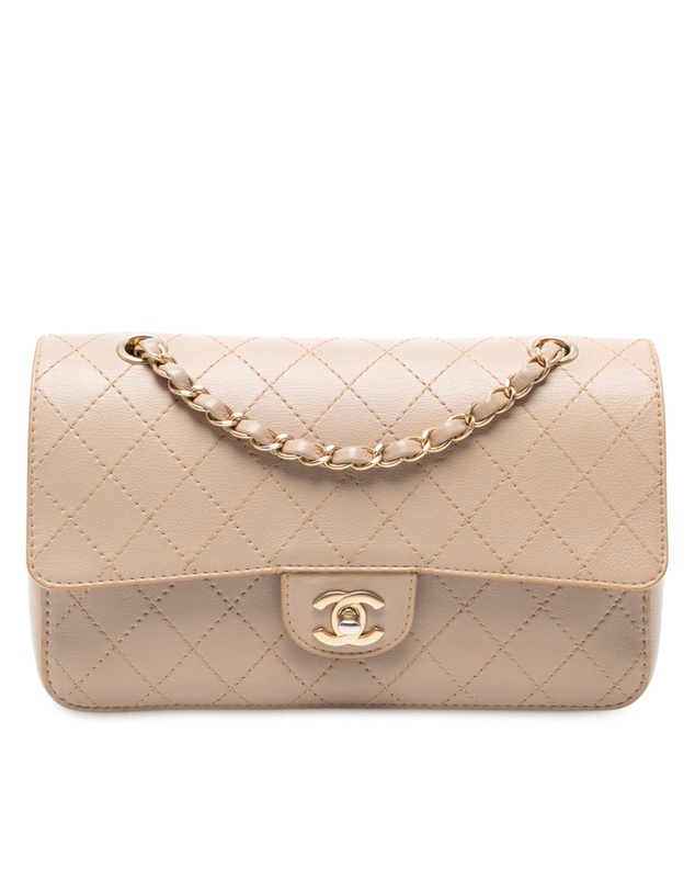 Pre-Loved by Azura Reborn - Pre-Loved Medium Classic Calfskin Wild Stitch Double Flap