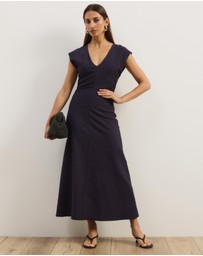 Atmos&Here - Freya V-Neck Ponte Midi Dress