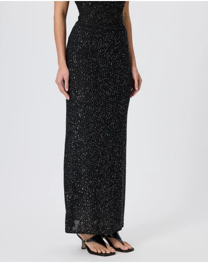 Tussah - Emilia Sequin Knit Column Maxi Skirt