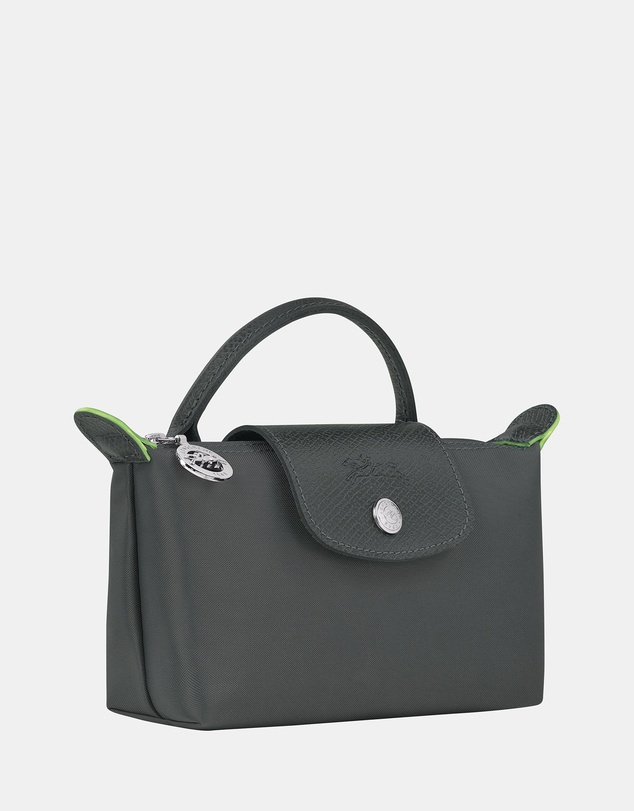 Longchamp - Le Pliage Green Pouch With Handle