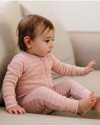 Kynd Baby - Organic Cotton Waffle in Pearl Stripe