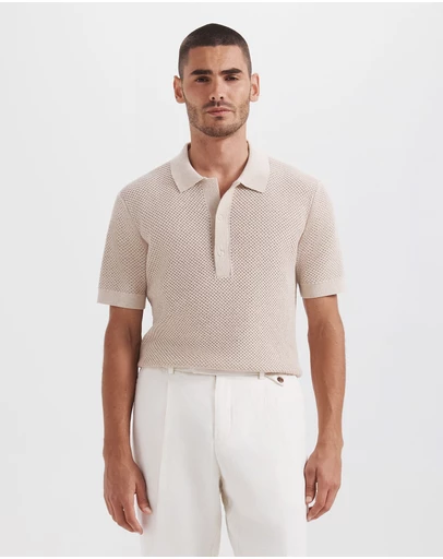 SABA - Dario Crochet Knit Polo