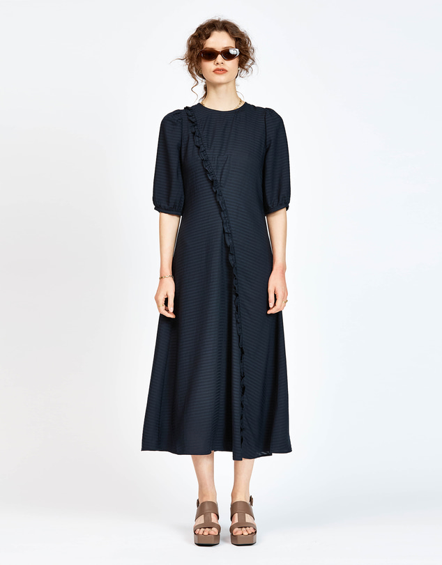bul - Viola Dress Navy Stripe