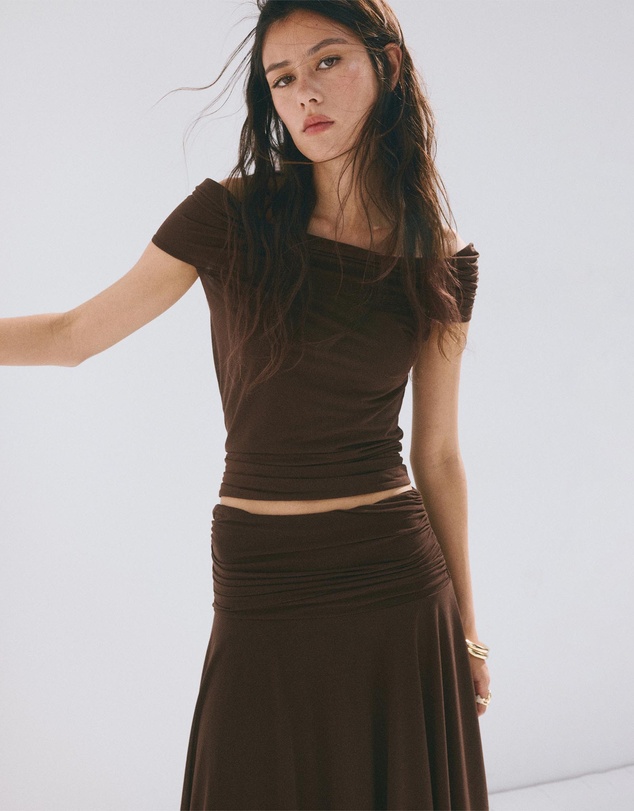 M.N.G - Asymmetric Chiffon Skirt
