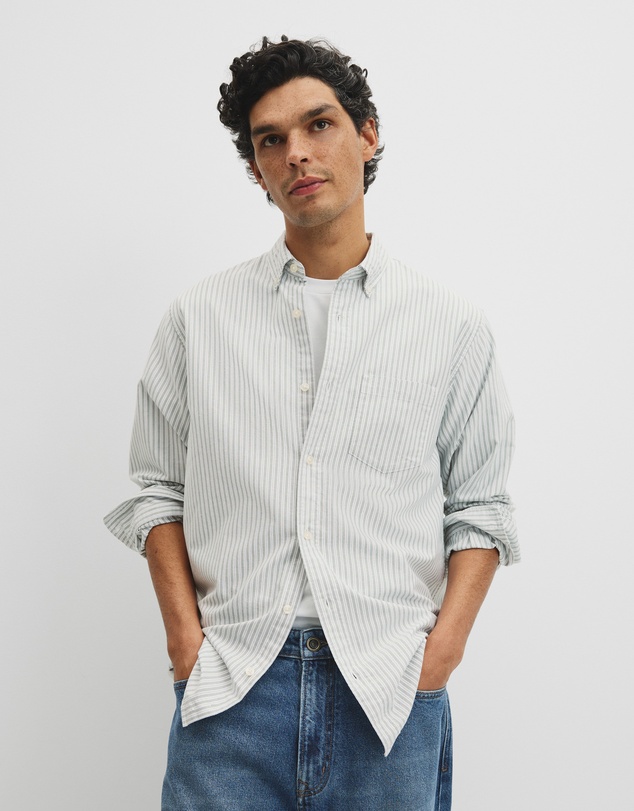 Country Road - Regular Fit Australian Good Earth Cotton Oxford Stripe Shirt