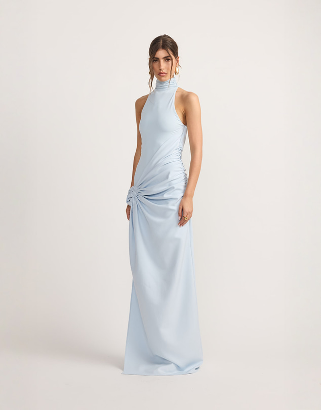 TOJHA - Mario Halter Maxi Dress Glacier Blue