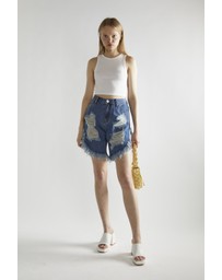 Glamorous - Frayed hem denim shorts