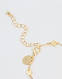 Lovisa - Gold Plated Cubic Zirconia & Heart Bracelet
