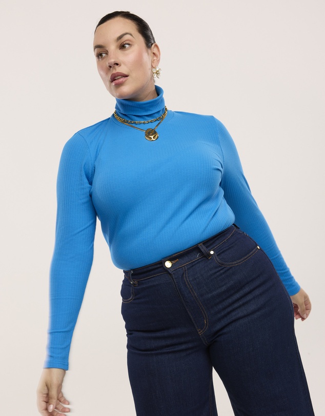 Obus - Traveller Rib Roll Neck Top