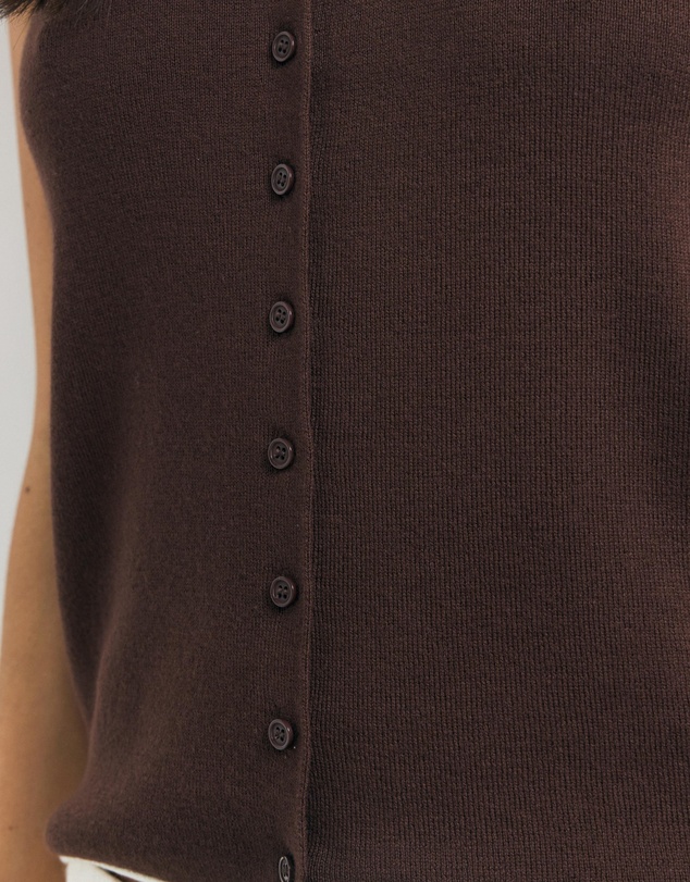 AERE - Veya Contrast Organic Cotton Knit Top