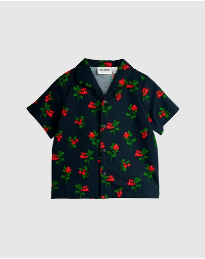 Mini Rodini - Lingonberries AOP Woven SS Shirt - Babies-Kids