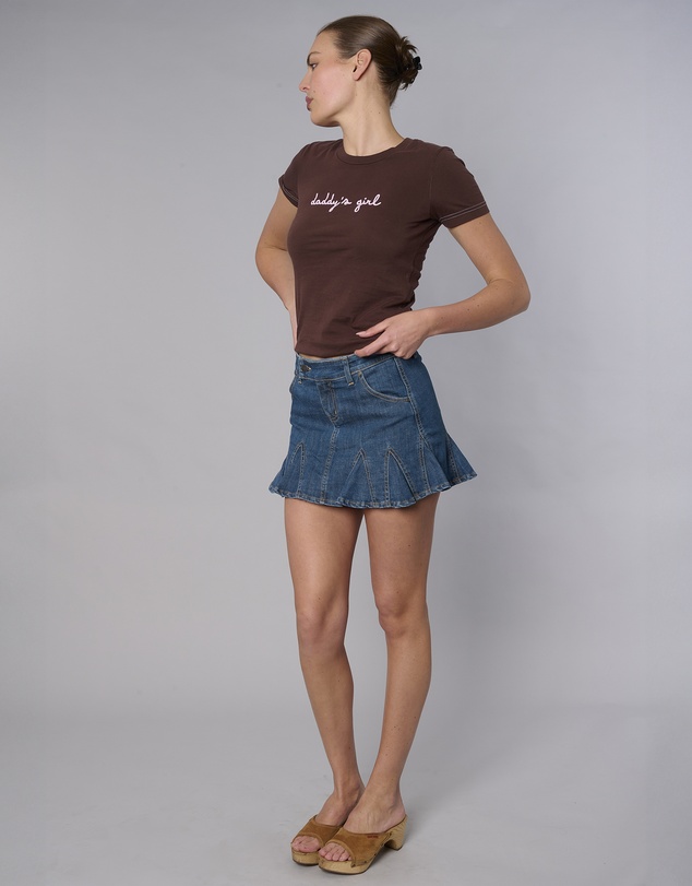 Love and Nostalgia - Paris Mini Skirt Jaded Wash