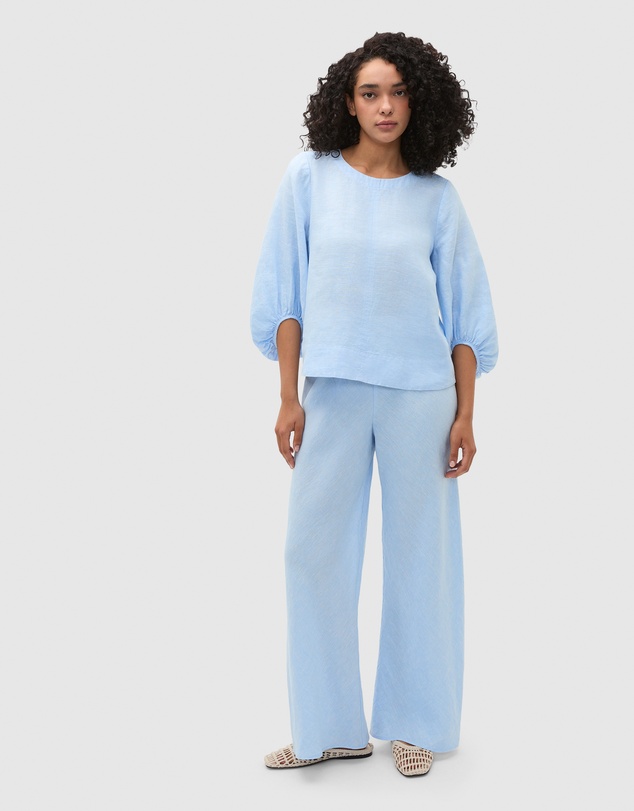 Seed Heritage - Core Linen Balloon Sleeve Top