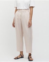 FRIEND of AUDREY - Émilion 7/8 Linen Trouser