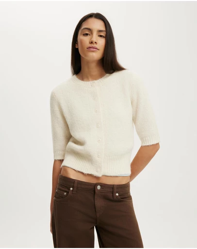 Cotton On - Short Sleeve Fluffy Cardi