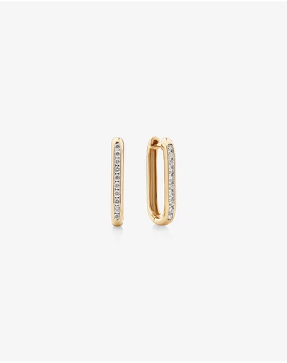 Michael Hill - Huggies with 0.22 Carat TW of Diamonds in 10kt Yellow Gold