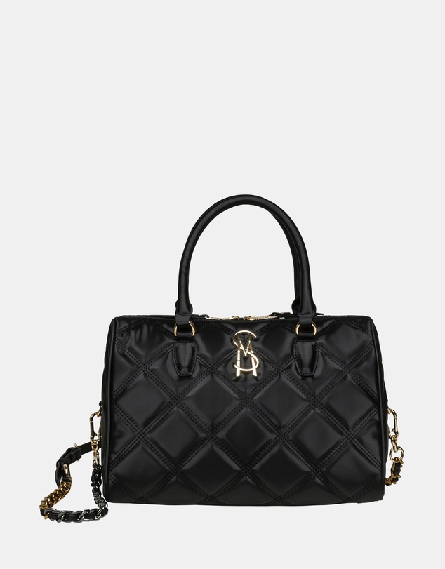 Steve Madden - BRhodes Black Gold Handbag