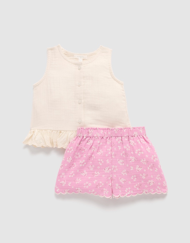 Purebaby - Floral Set-Kids-Babies