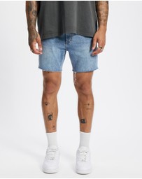 Thrills - Mandude Raw Slim Cropped Denim Shorts