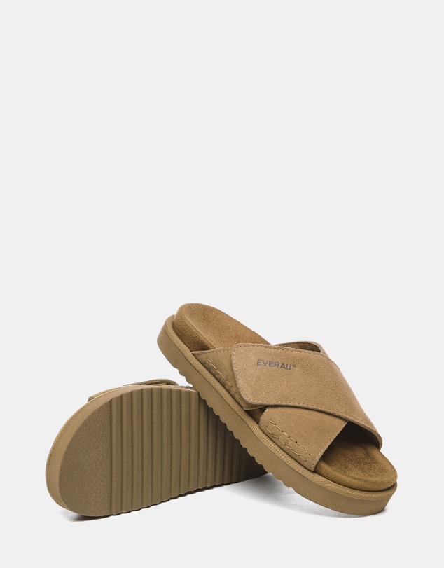 EVERAU - EverAU Ugg Lilac Cow Suede Upper Sandals