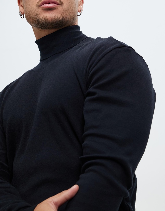 Surrounded By Ghosts - The Atacamite Slim Rib Knit Turtle Neck T-Shirt