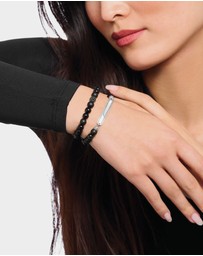 THOMAS SABO - THOMAS SABO Obsidian bracelet with zirconia