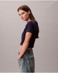 Calvin Klein Jeans - Logo Graphic Cropped T-Shirt